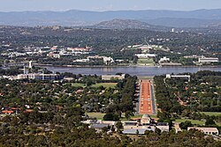 Canberra, die Hauptstadt von Australien, mt ainslie