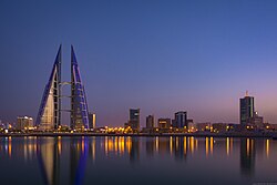 Manama, die Hauptstadt von Bahrain, world trade center