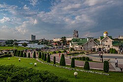 Minsk, die Hauptstadt von Belarus, skyline near niamiha