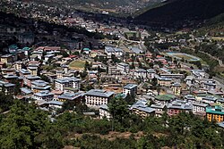 Thimphu, die Hauptstadt von Bhutan, vom buddha dordenma gje