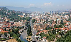 Sarajevo, die Hauptstadt von Bosnien und Herzegowina, city panorama