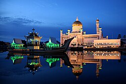 Bandar Seri Begawan, die Hauptstadt von Brunei, sultan omar ali saifuddin mosque