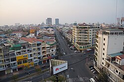 Phnom Penh, die Hauptstadt von Kambodscha, panorama vu de diamond hotel