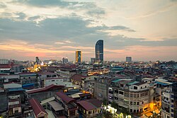 Phnom Penh, die Hauptstadt von Kambodscha, sunset
