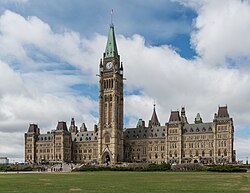 Ottawa, die Hauptstadt von Kanada, centre block southeast