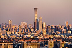 Peking, die Hauptstadt von China, skyline cbd with b approaching