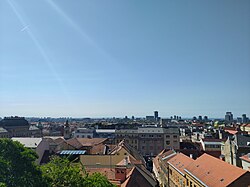 Zagreb, die Hauptstadt von Kroatien, seen top old town funicular