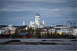 Helsinki, die Hauptstadt von Finnland, lutheran cathedral panoraamanäköala säätö