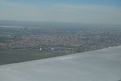 Astana, die Hauptstadt von Kasachstan, storm over