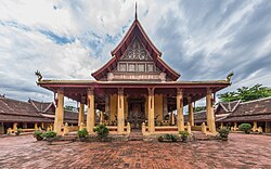 Vientiane, die Hauptstadt von Laos, wat si saket front