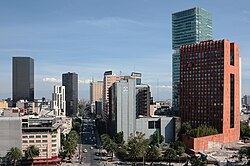 Mexiko-Stadt, die Hauptstadt von Mexiko, av de la republica