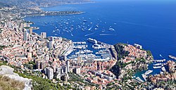 Monaco, the capital city of Monaco, panorama von la turbie
