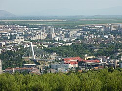 Podgorica, die Hauptstadt von Montenegro, río moraca norte de dd