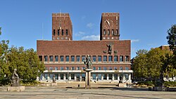 Oslo, die Hauptstadt von Norwegen, rådhus city hall