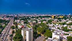 Brazzaville, die Hauptstadt von Kongo, quartier och