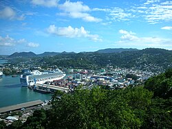 Castries, die Hauptstadt von St. Lucia