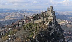 City of San Marino, die Hauptstadt von San Marino, mount titano