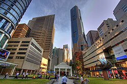 Singapur, die Hauptstadt von Singapur, raffles place