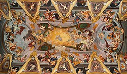 Ljubljana, die Hauptstadt von Slowenien, baroque ceiling frescoes cathedral