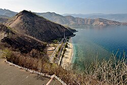 Dili, die Hauptstadt von Osttimor, cristo rei beach