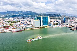 Port of Spain, the capital city of Trinidad and Tobago, pos skyline beautiful evan p