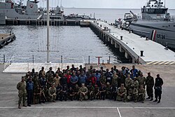 Port of Spain, the capital city of Trinidad and Tobago, cp25 usff band performs academy for performing arts