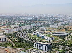 Aschgabat, die Hauptstadt von Turkmenistan, neutrality road