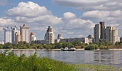 Kiew, die Hauptstadt von Ukraine, district berezniaky malyi island