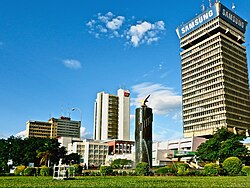 Lusaka, die Hauptstadt von Sambia, downtown