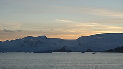 Landschaft in Antarktis, sunrise