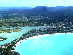 Landscape in Antigua and Barbuda, english harbour
