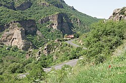 Landschaft in Armenien, geghard landscape azat valley
