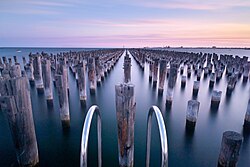 Landschaft in Australien, princes pier melbourne victoria