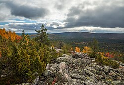 Landschaft in Finnland, towards southwest pieni pyhätunturi salla lapland september