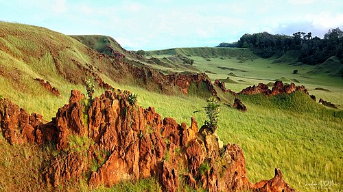 Landschaft in Gabun, les collines de la plaine aux images