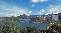 Landschaft in Hongkong, cross harbour tunnel