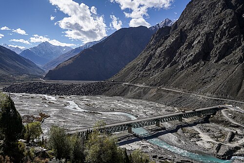 Landscape in India, darcha bridge nw lahaul himachal oct22 a7c