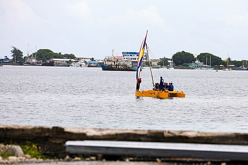 Landschaft in Marshallinseln, pacific parternership canoes