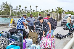 Landschaft in Marshallinseln, residents return home