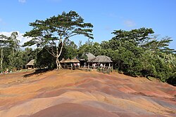 Landscape in Mauritius, seven colored earths