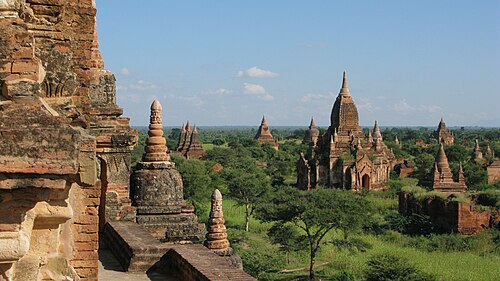 Landschaft in Myanmar, old bagan landscape ancient bagan city