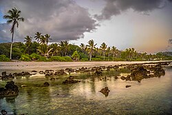 Landschaft in Nauru, evening reflections south pacific