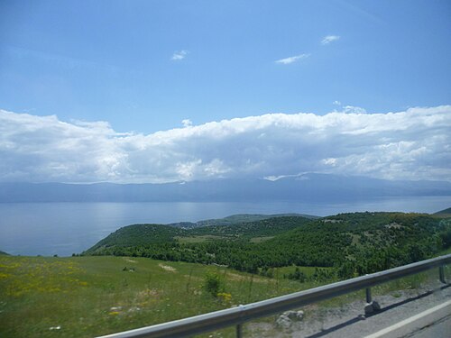 Landscape in North Macedonia, lake ohrid