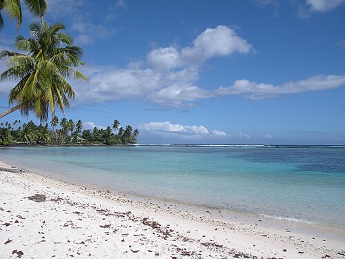 Landschaft in Samoa, beach upolu island
