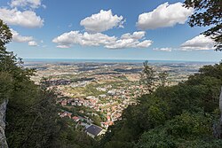 Landschaft in San Marino, vista al este desde dd