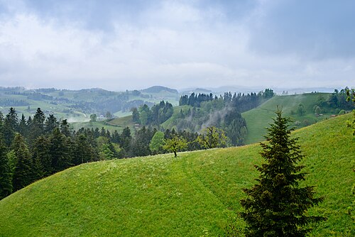 Landschaft in Schweiz, landscape hergiswil near willisau lucerne