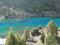 Landschaft in Tadschikistan, lakes