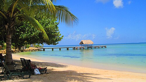 Landscape in Trinidad and Tobago, pigeon point beach