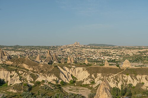Landschaft in Türkei, cappadocia goreme uchisar