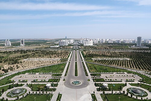 Landschaft in Turkmenistan, ashgabat arch neutrality